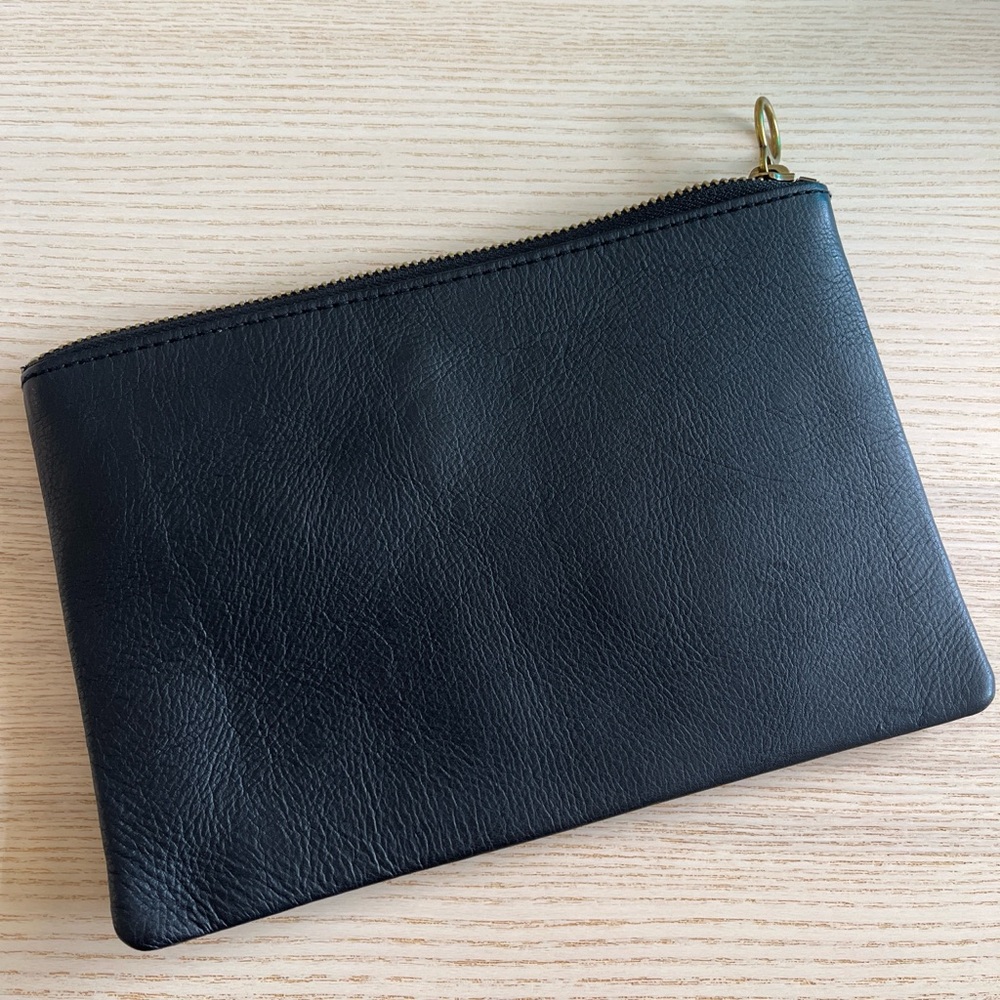 Madewell Black Leather Clutch/Wallet